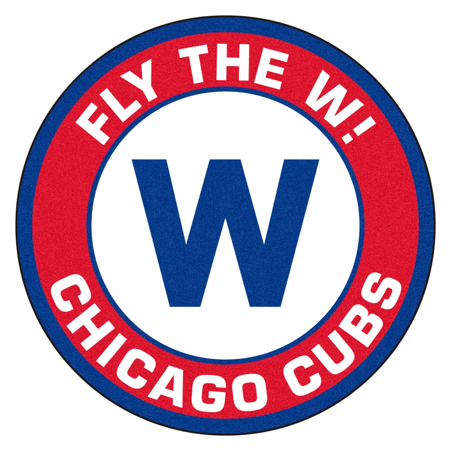 Officially Licensed MLB Chicago Cubs W Flag Rug