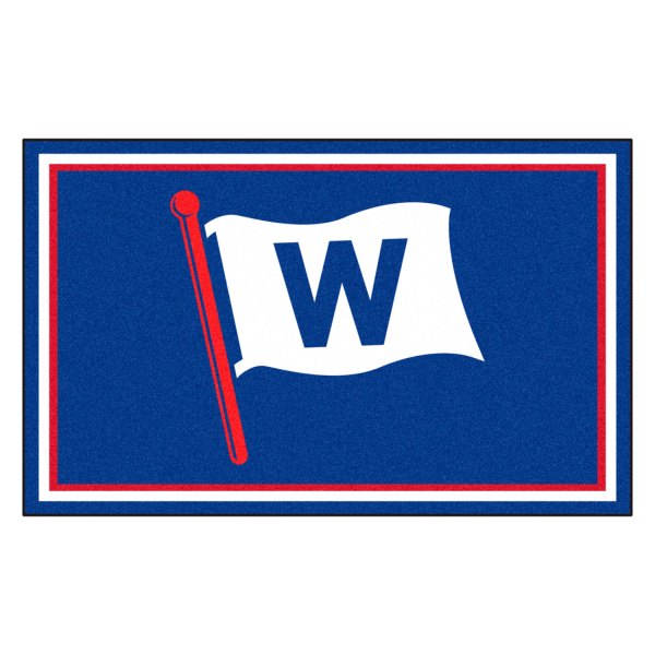 FanMats® - Chicago Cubs 48" x 72" Nylon Face Ultra Plush Floor Rug with "W Flag" Logo