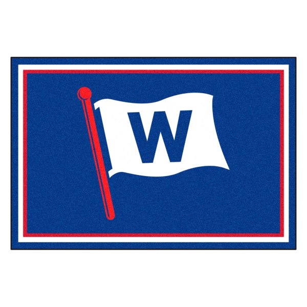 FanMats® - Chicago Cubs 60" x 96" Nylon Face Ultra Plush Floor Rug with "W Flag" Logo