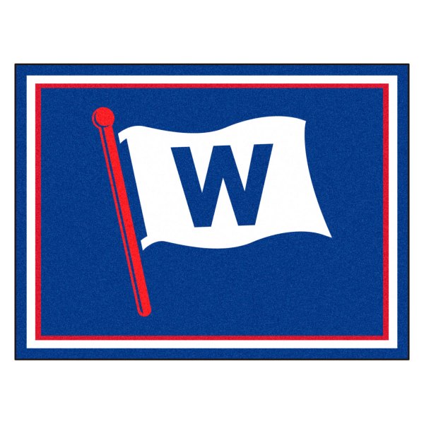 FanMats® - Chicago Cubs 96" x 120" Nylon Face Ultra Plush Floor Rug with "W Flag" Logo