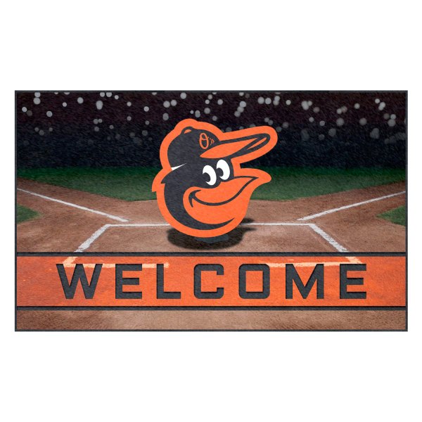 FanMats® - Baltimore Orioles 18" x 30" Crumb Rubber Door Mat with "Cartoon Bird" Logo