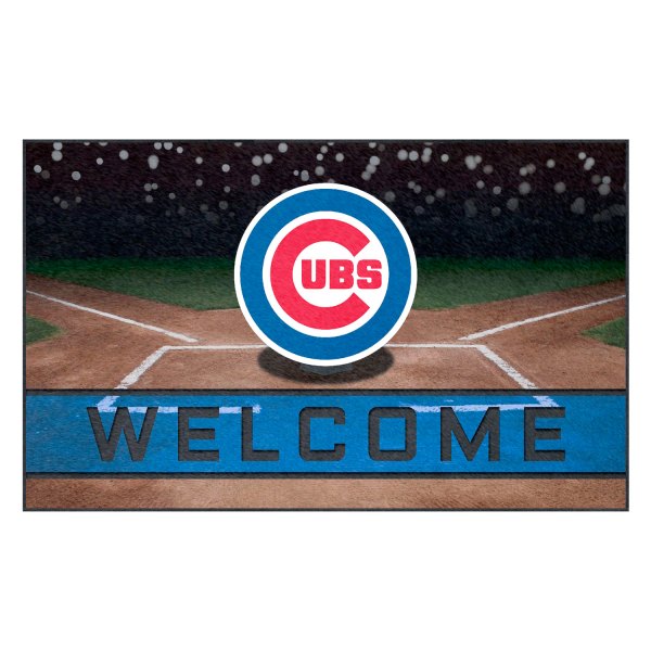 FanMats® - Chicago Cubs 18" x 30" Crumb Rubber Door Mat with "Circular Cubs" Primary Logo