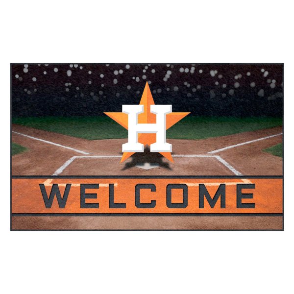 FanMats® - Houston Astros 18" x 30" Crumb Rubber Door Mat with "H/Star" Logo