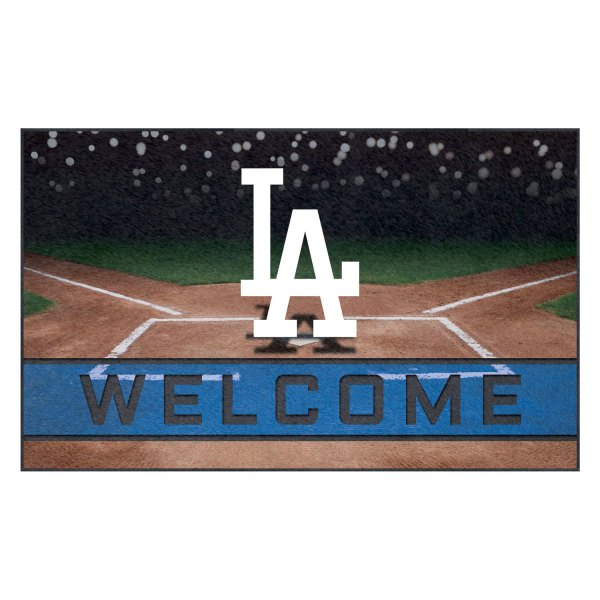 FanMats® - Los Angeles Dodgers 18" x 30" Crumb Rubber Door Mat with "LA" Logo