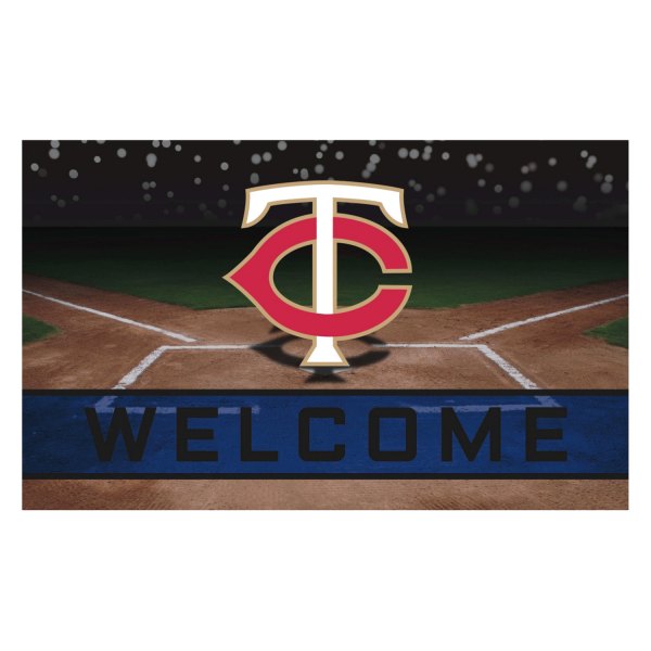 FanMats® - Minnesota Twins 18" x 30" Crumb Rubber Door Mat with "TC" Logo
