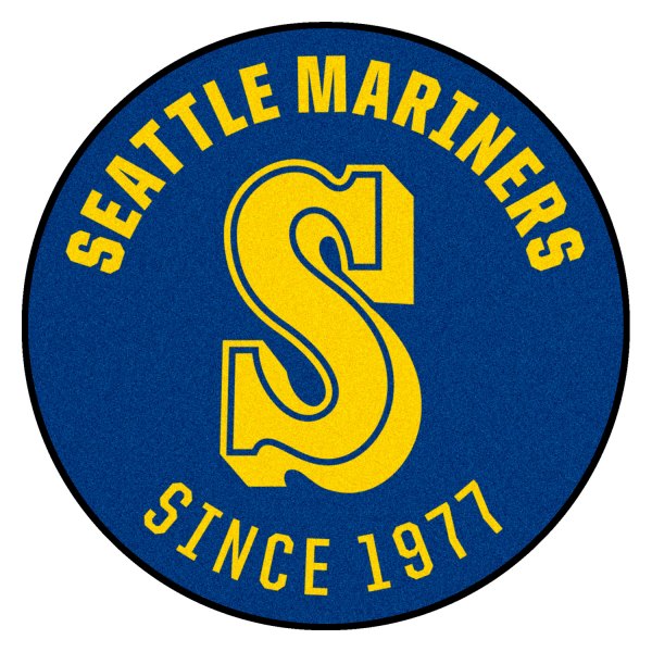 FanMats® - Cooperstown Retro Collection 1989 Seattle Mariners 27.6" Dia Nylon Face Starter Mat