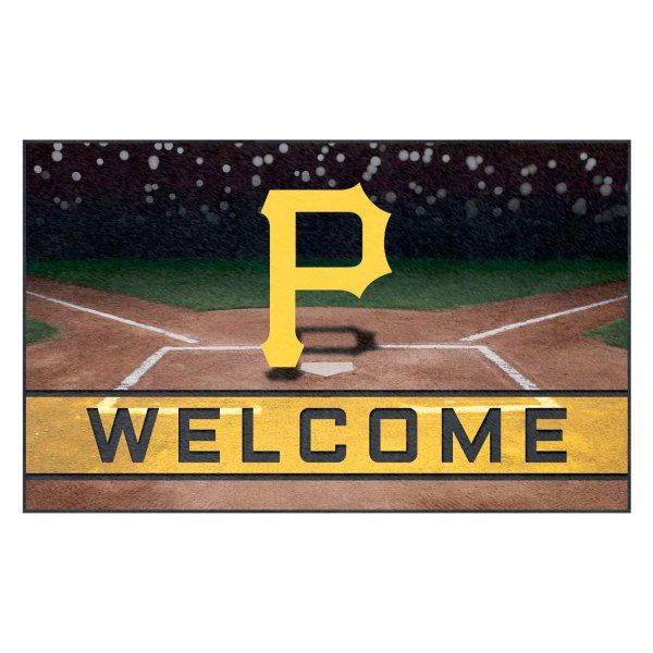 FanMats® - Pittsburgh Pirates 18" x 30" Crumb Rubber Door Mat with P Logo