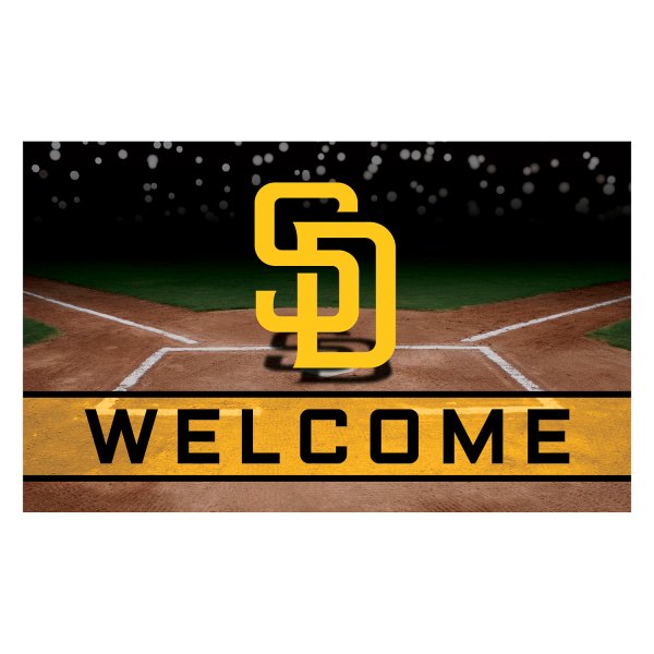 FanMats® - San Diego Padres 18" x 30" Crumb Rubber Door Mat with SD Logo