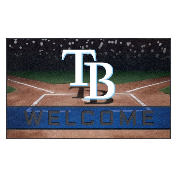 FanMats® - Tampa Bay Rays 18" x 30" Crumb Rubber Door Mat with Square Rays Logo
