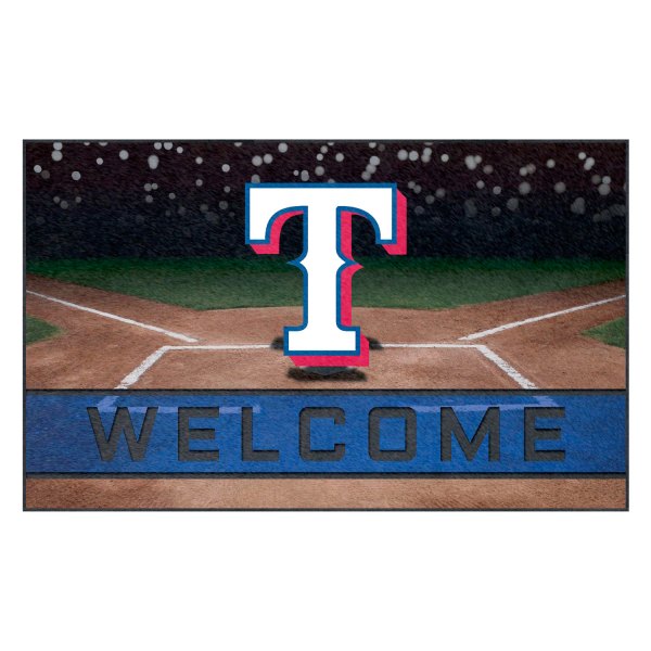 FanMats® - Texas Rangers 18" x 30" Crumb Rubber Door Mat with "T" Logo