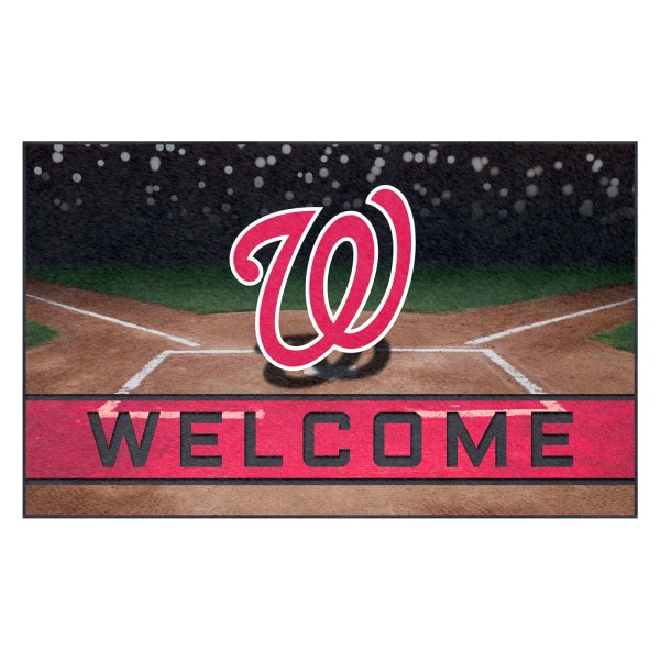 FanMats® - Washington Nationals 18" x 30" Crumb Rubber Door Mat with "W" Logo