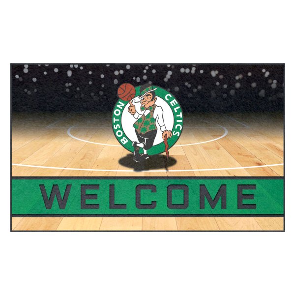 FanMats® - Boston Celtics 18" x 30" Crumb Rubber Door Mat with "Circular Boston Celtics with Leprechaun"