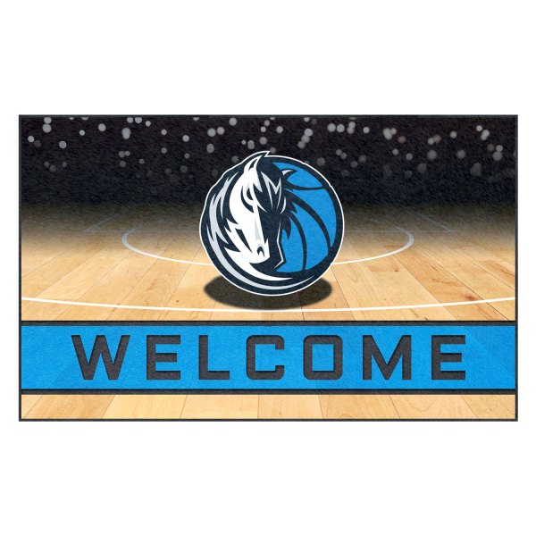 FanMats® - Dallas Mavericks 18" x 30" Crumb Rubber Door Mat with "Maverick & Basketball" Logo