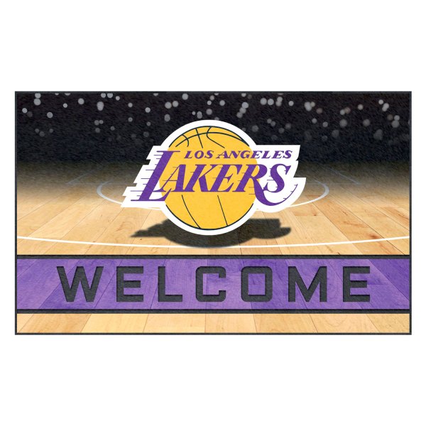 FanMats® - Los Angeles Lakers 18" x 30" Crumb Rubber Door Mat with "Lakers Primary" Logo