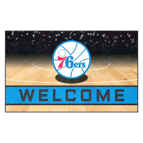 FanMats® - Philadelphia 76ers 18" x 30" Crumb Rubber Door Mat with "76 & Stars" Primary Logo