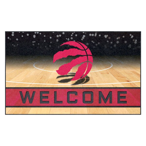 FanMats® - Toronto Raptors 18" x 30" Crumb Rubber Door Mat with "Clawed Basketball" Primary Logo