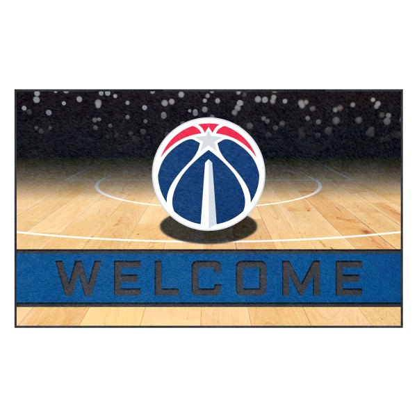 FanMats® - Washington Wizards 18" x 30" Crumb Rubber Door Mat with "Star Basketball" Primary Logo