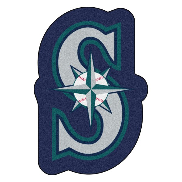 FanMats® - Seattle Mariners 36" x 48" Mascot Floor Mat with "S with Compass" Logo