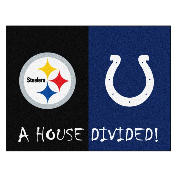 FanMats® - Pittsburgh Steelers/Indianapolis Colts 33.75" x 42.5" Nylon Face House Divided Floor Mat