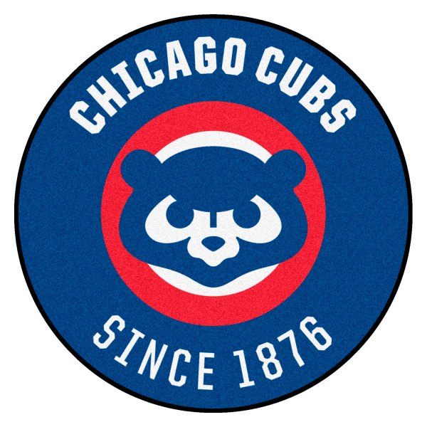 FanMats® - Cooperstown Retro Collection 1990 Chicago Cubs 27.6" Dia Nylon Face Starter Mat