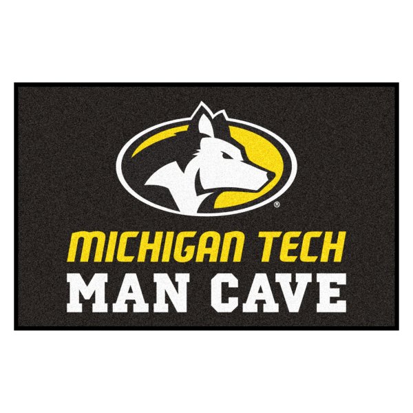 FanMats® - Michigan Tech University 19" x 30" Nylon Face Man Cave Starter Mat with "Husky" Logo & Wordmark