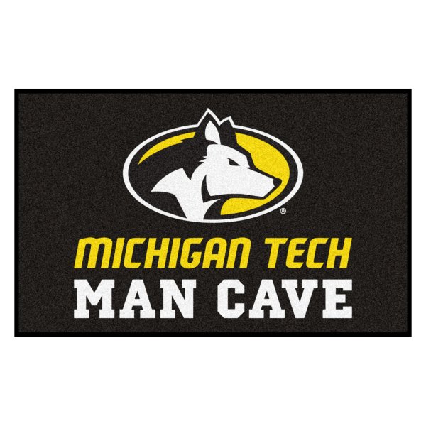 FanMats® - Michigan Tech University 60" x 96" Nylon Face Man Cave Ulti-Mat with "Husky" Logo & Wordmark