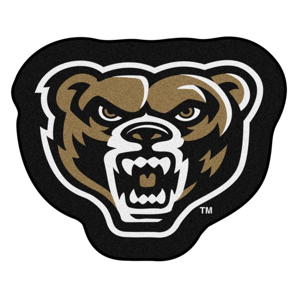 FanMats® - Oakland University 36" x 48" Nylon Face Mascot Floor Mat with "Grizzly Bear" Logo