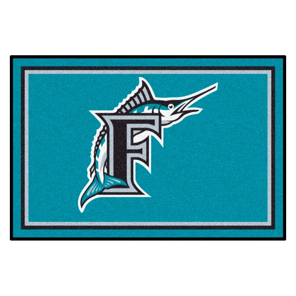 FanMats® - Cooperstown Retro Collection 1993 Florida Marlins 48" x 72" Nylon Face Ultra Plush Floor Rug