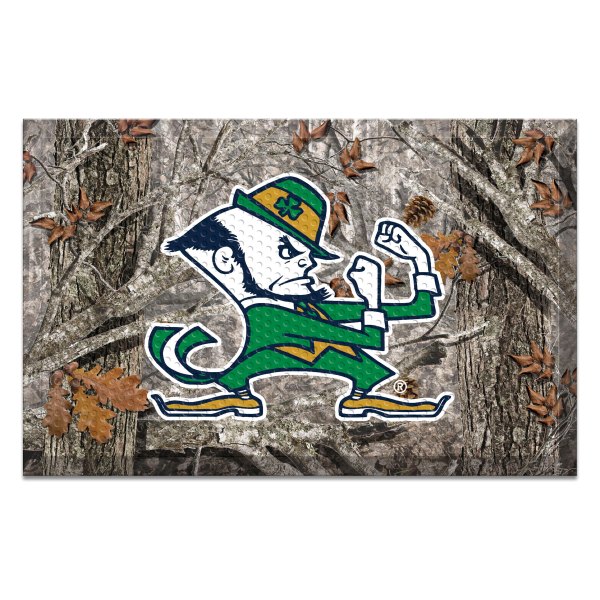 FanMats® - "Camo" Notre Dame 19" x 30" Rubber Scraper Door Mat with Fighting Irish Logo