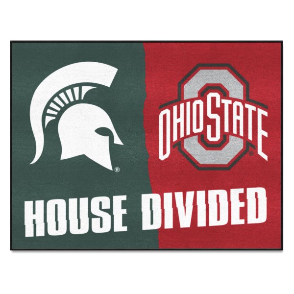 FanMats® - Michigan State University/Ohio State University 33.75" x 42.5" Nylon Face All Star House Divided Floor Mat