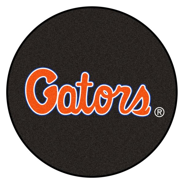 FanMats® - University of Florida 27" Dia Nylon Face Hockey Puck Floor Mat with "Gators" Wordmark