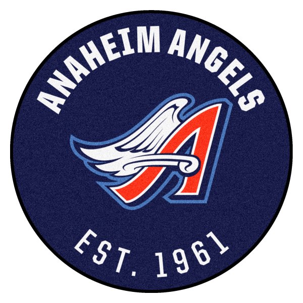 FanMats® - Cooperstown Retro Collection 1997 Anaheim Angels 27.6" Dia Nylon Face Starter Mat