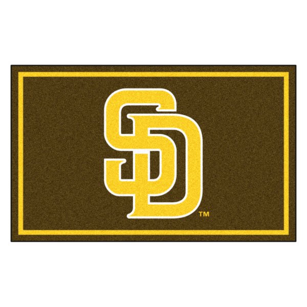 FanMats® - San Diego Padres 48" x 72" Nylon Face Ultra Plush Floor Rug with "Padre" Logo