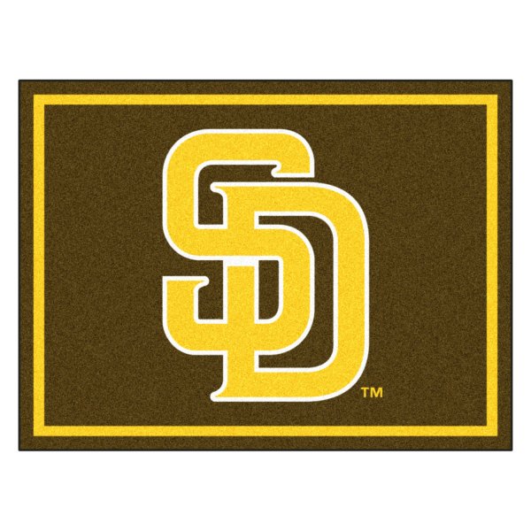 FanMats® - San Diego Padres 96" x 120" Nylon Face Ultra Plush Floor Rug with "Padre" Logo