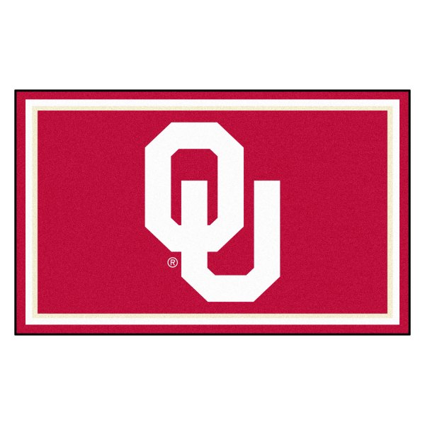 FanMats® - University of Oklahoma 48" x 72" Nylon Face Ultra Plush Floor Rug with "OU" Logo