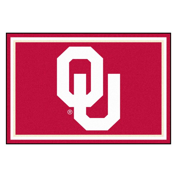 FanMats® - University of Oklahoma 60" x 96" Nylon Face Ultra Plush Floor Rug with "OU" Logo