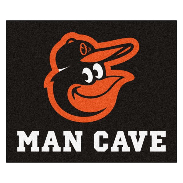 FanMats® - Baltimore Orioles 60" x 72" Nylon Face Man Cave Tailgater Mat with "Cartoon Bird" Logo
