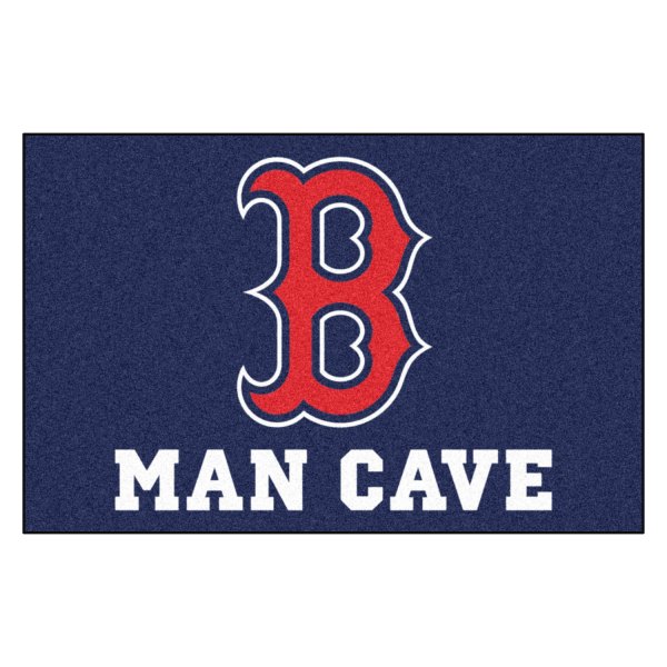 FanMats® - Boston Red Sox 19" x 30" Nylon Face Man Cave Starter Mat with "B" Logo
