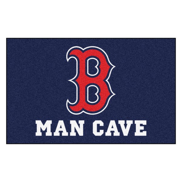 FanMats® - Boston Red Sox 60" x 96" Nylon Face Man Cave Ulti-Mat with "B" Logo