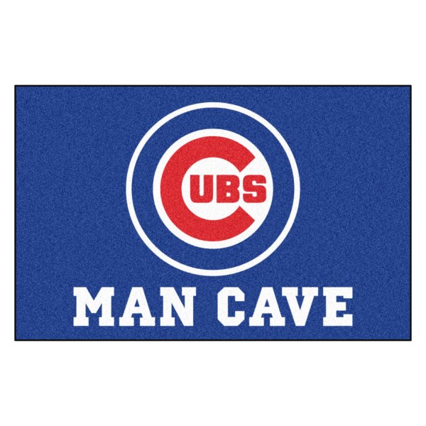 FanMats® - Chicago Cubs 19" x 30" Nylon Face Man Cave Starter Mat with "Circular Cubs" Primary Logo
