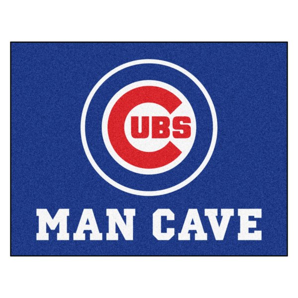 FanMats® - Chicago Cubs 33.75" x 42.5" Nylon Face Man Cave All-Star Floor Mat with "Circular Cubs" Primary Logo