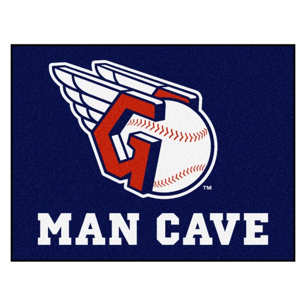 FanMats® - Cleveland Indians 33.75" x 42.5" Nylon Face Man Cave All-Star Floor Mat with "C" Logo