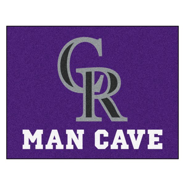 FanMats® - Colorado Rockies 33.75" x 42.5" Nylon Face Man Cave All-Star Floor Mat with "CR" Logo