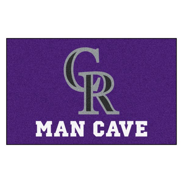 FanMats® - Colorado Rockies 60" x 96" Nylon Face Man Cave Ulti-Mat with "CR" Logo