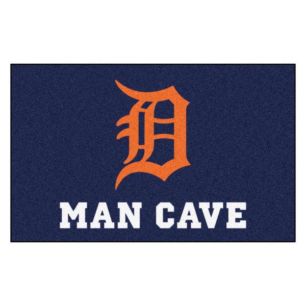 FanMats® - Detroit Tigers 60" x 96" Nylon Face Man Cave Ulti-Mat with "D" Logo
