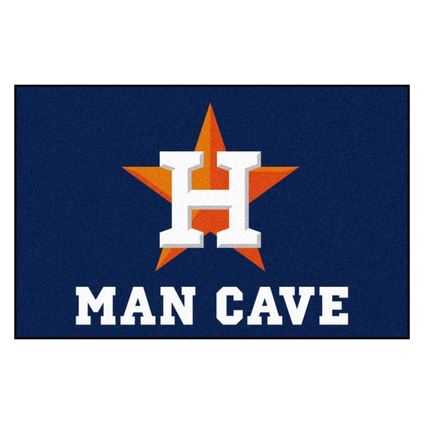 FanMats® - Houston Astros 19" x 30" Nylon Face Man Cave Starter Mat with "Circular Houston Astors & H/Star" Logo