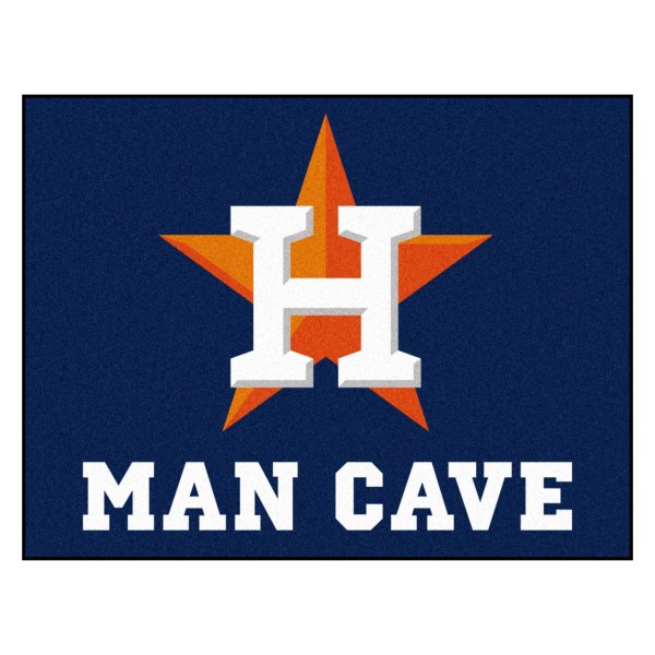 FanMats® - Houston Astros 33.75" x 42.5" Nylon Face Man Cave All-Star Floor Mat with "Circular Houston Astors & H/Star" Logo