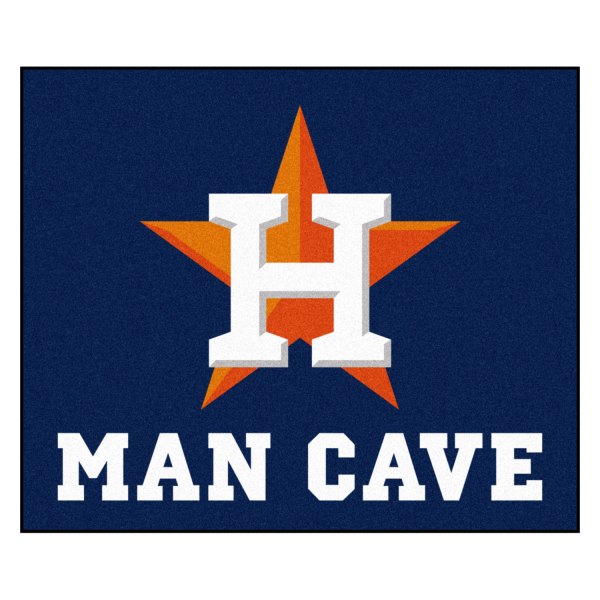 FanMats® - Houston Astros 60" x 72" Nylon Face Man Cave Tailgater Mat with "Circular Houston Astors & H/Star" Logo