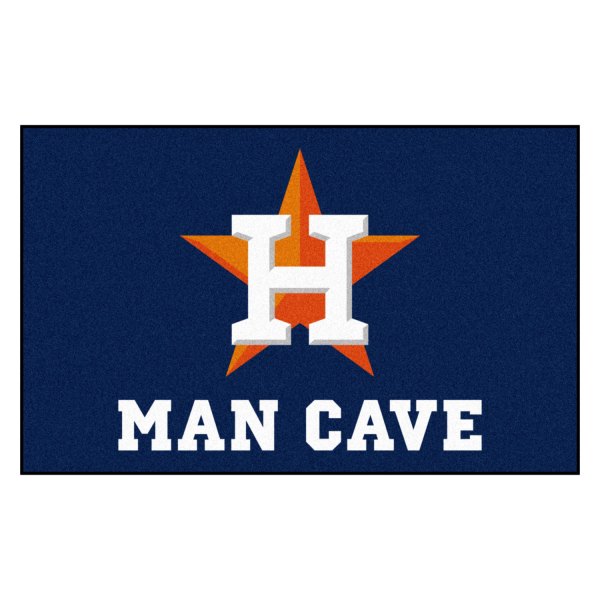 FanMats® - Houston Astros 60" x 96" Nylon Face Man Cave Ulti-Mat with "Circular Houston Astors & H/Star" Logo
