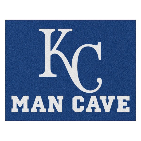FanMats® - Kansas City Royals 33.75" x 42.5" Nylon Face Man Cave All-Star Floor Mat with "KC Crown with Script Royals" Logo